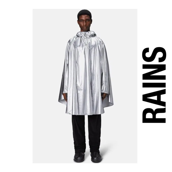 Rains Other - RAINS Unisex Mirror Waterproof Cape Rain Jacket
